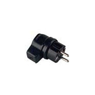 BACHMANN Vollgummi-Winkelstecker schwarz belg./franz.