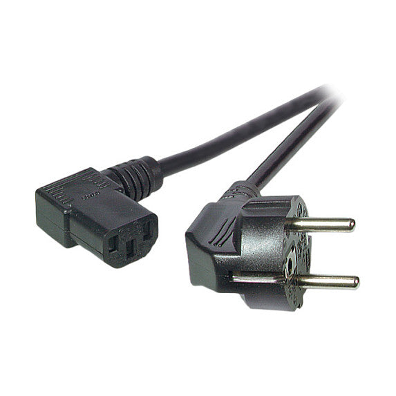 EFB Netzkabel Schutzkontakt 90°-C13 90°,sw,3.0m,3x1.00mm