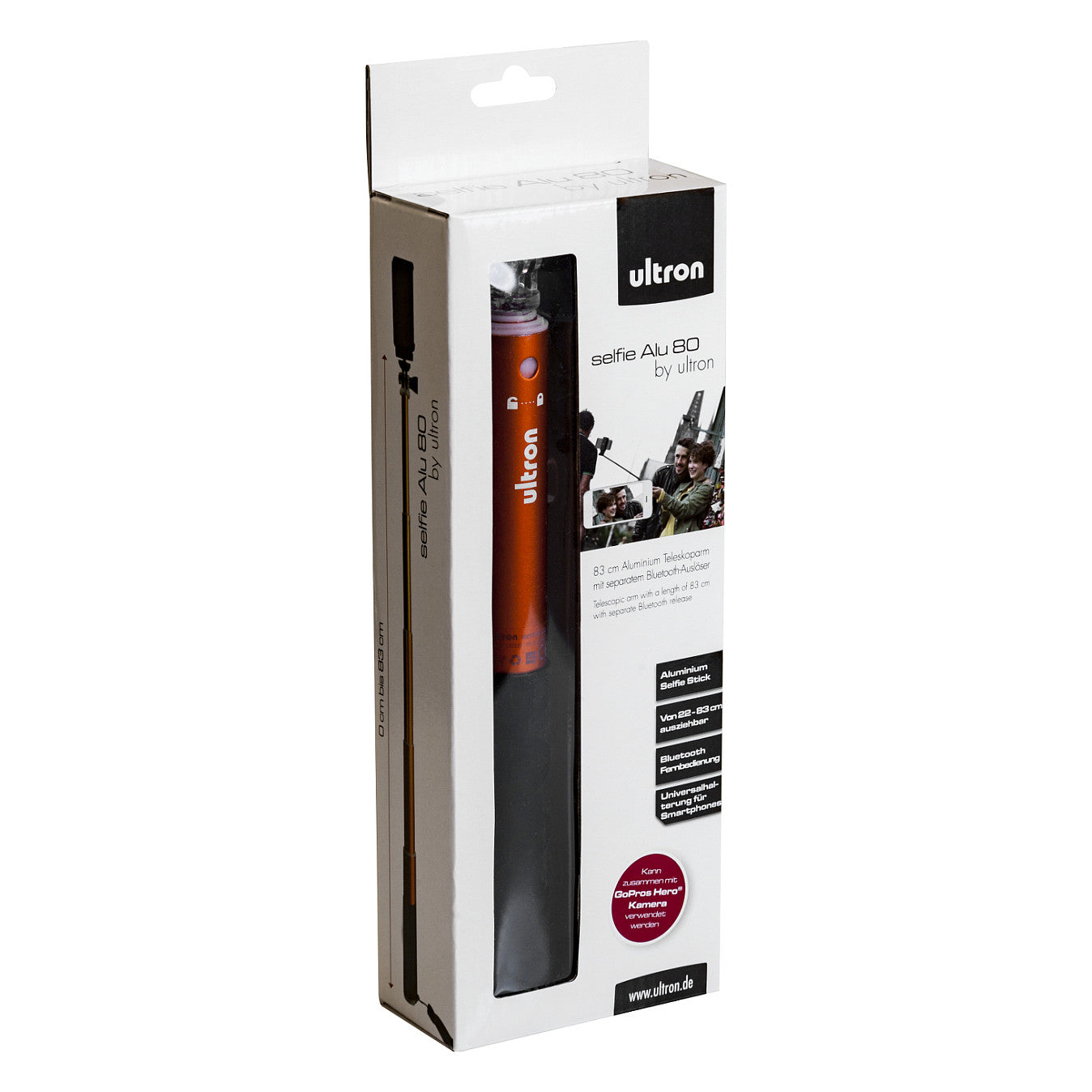 Ultron Selfie-Stick Alu 80 gold/orange