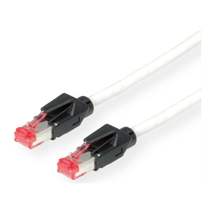DTWYLER Patchkabel Cat.6 (Class E) S/FTP, CU 7702 flex LSOH, Hirose TM21, grau, 7 m