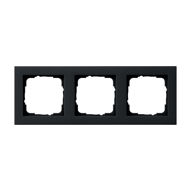 GIRA 021309 Abdeckrahmen 3f Gira E2 Schwarz