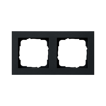 GIRA 021209 Abdeckrahmen 2f Gira E2 Schwarz