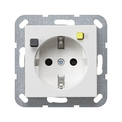GIRA 267703 FI-Schutzsteckdose 30mA System 55 Reinweiß