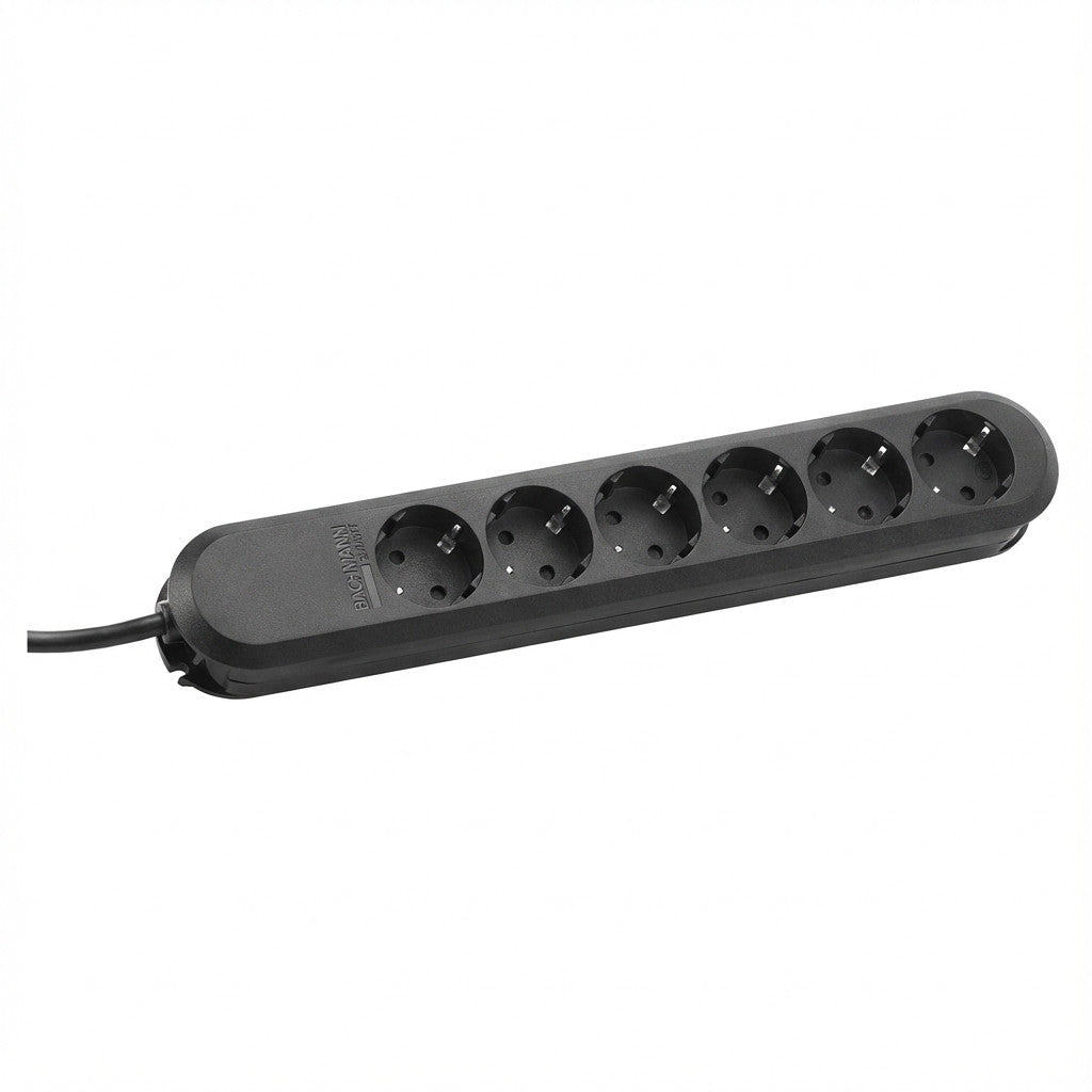 BACHMANN SMART Steckdosenleiste 6x Schutzkontakt schwarz 3m