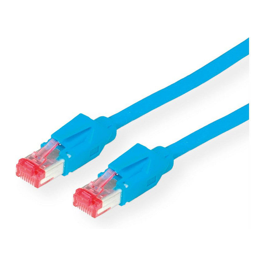 DTWYLER Patchkabel Cat.6 (Class E) S/FTP, CU 7702 flex LSOH, Hirose TM21, blau, 2 m