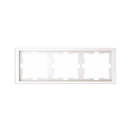 MERTEN 3-fach Steckdosenrahmen weiß 22.3 x 8.1 cm