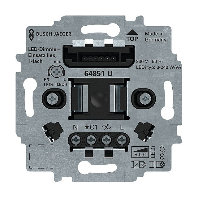 BUSCH JAEGER BJ 64851 U LED-Tastdimmer-Einsatz flex