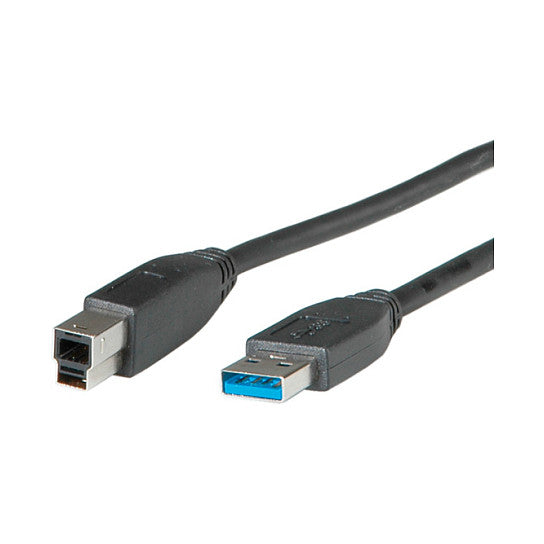 ROLINE USB 3.2 Gen 1 Kabel Typ A-B schwarz 1.8m