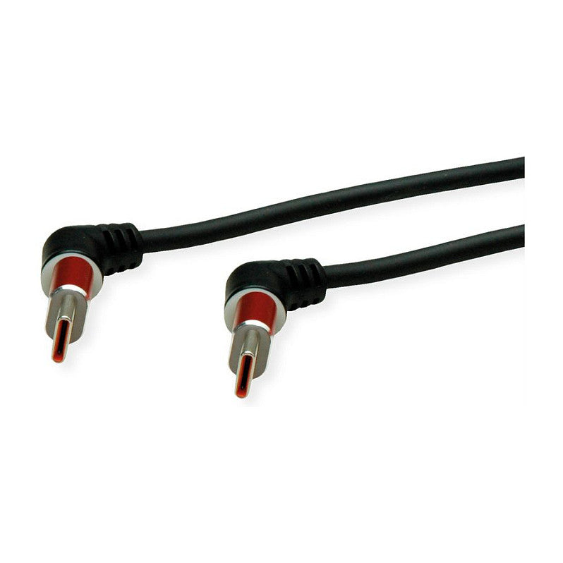 ROLINE USB 2.0 Kabel Typ-C - Typ-C ST/ST 360 Rotation schwarz / rot 1m