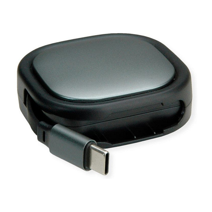 ROLINE USB 2.0 Aufrollbares Kabel C-C ST/ST schwarz 1.2m