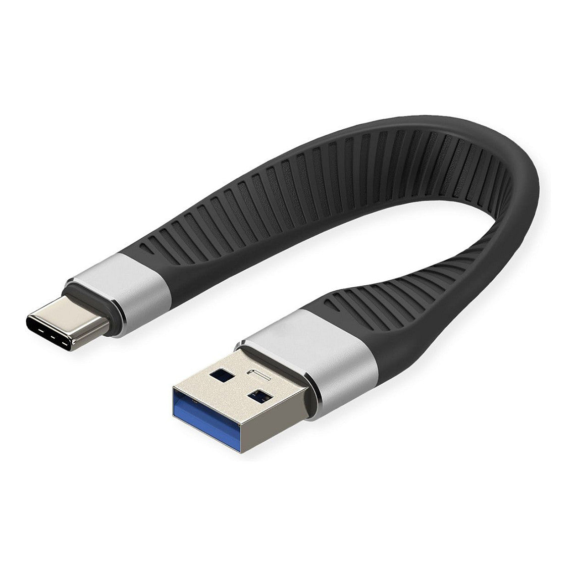 ROLINE USB 3.2 Gen 2 Silikonkabel C-A ST/ST 10Gbit/s Emark schwarz 11cm