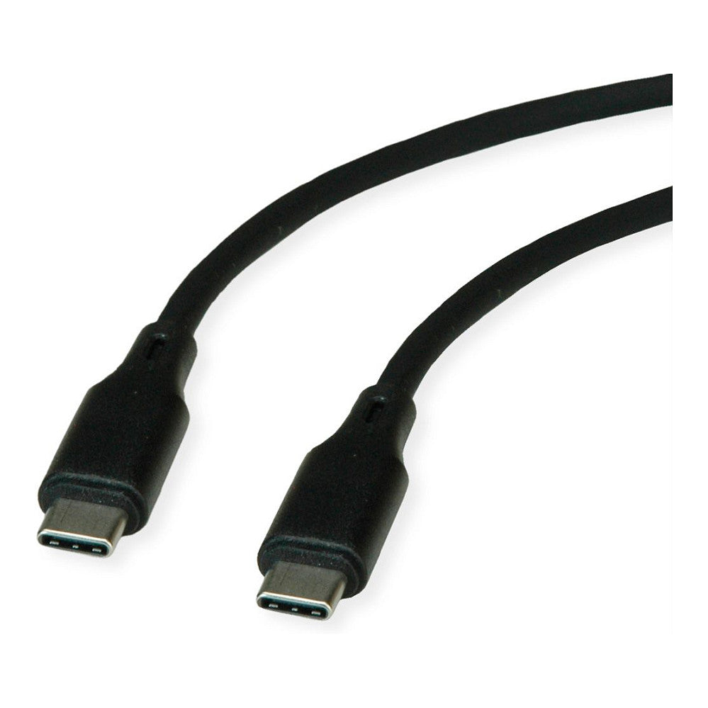 ROLINE USB 2.0 Kabel, Typ C-C, ST/ST, Silikon, 60W, schwarz, 1 m
