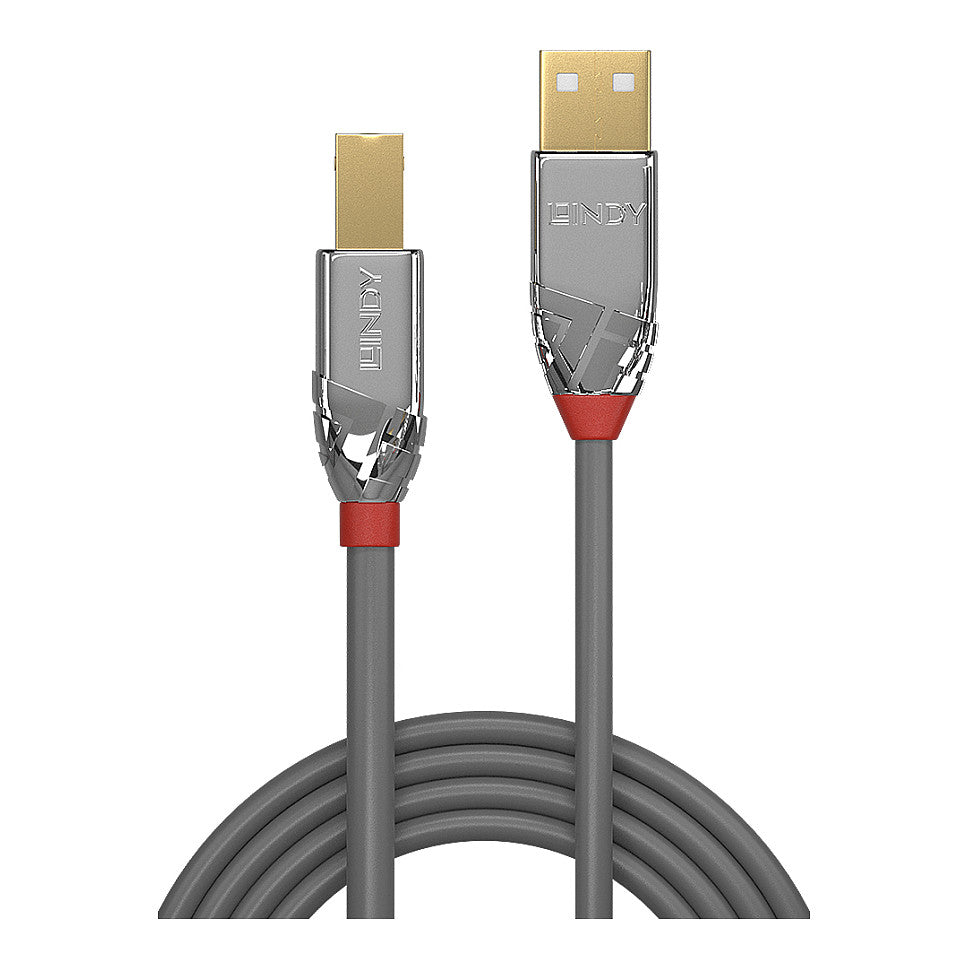 LINDY USB 2.0 Kabel Typ A/B Cromo Line M/M 3m