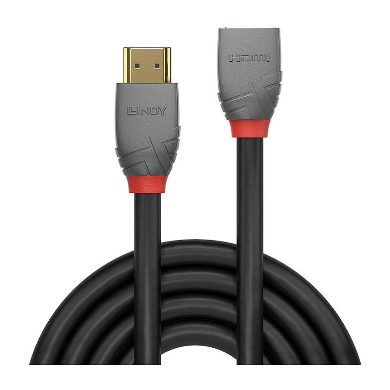 LINDY HDMI 2.0 Verlängerungskabel 1m, Anthra Line