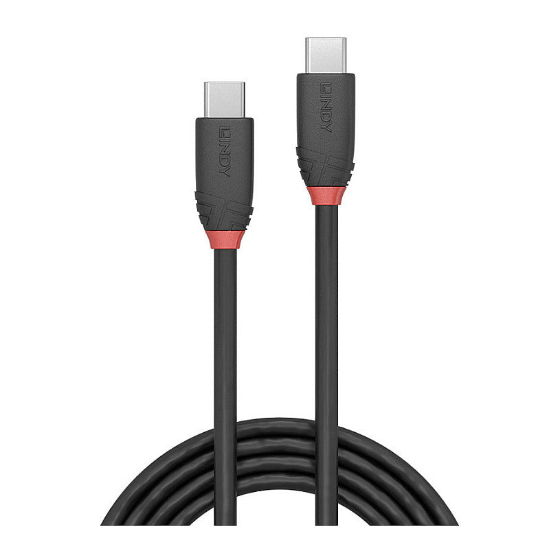 LINDY USB 3.1 Kabel Typ C/C 3A Black Line M/M 0.5m
