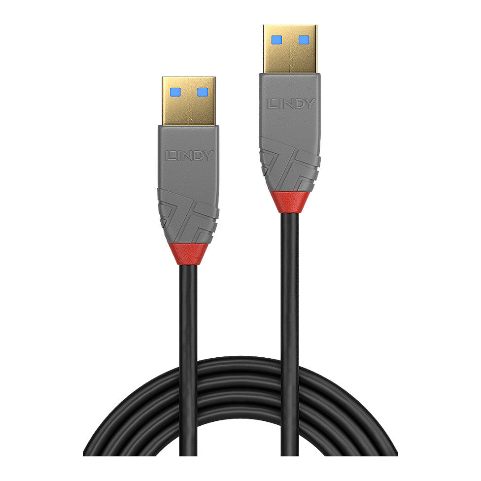 LINDY USB 3.0 Kabel Typ A/A Anthra Line M/M 1m
