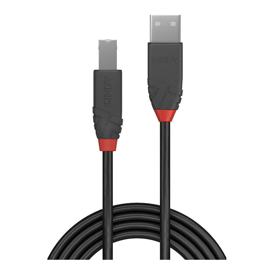 LINDY USB 2.0 Kabel Typ A/B Anthra Line M/M 7.5m