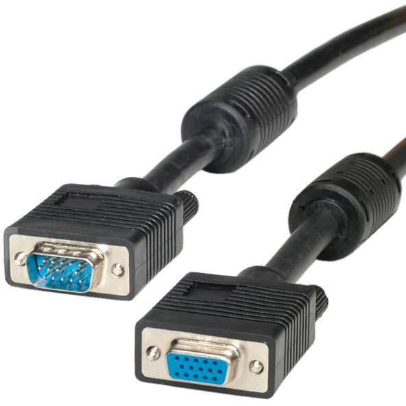 ROLINE VGA-Kabel HD15 ST - BU mit Ferritkern 10m