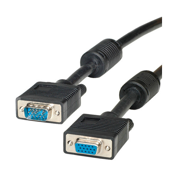 ROLINE VGA-Kabel HD15 ST - BU mit Ferritkern 10m