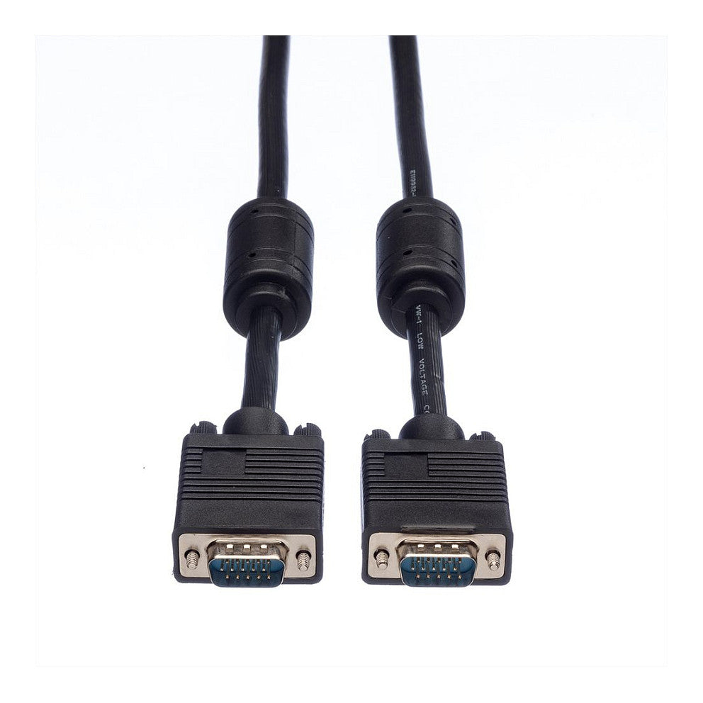 ROLINE Monitor-Kabel mit Ferritkern+DDC HD15 ST-ST 10m