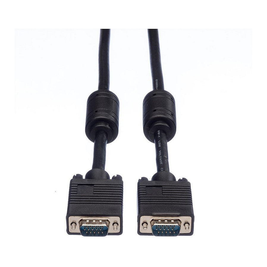 ROLINE Monitor-Kabel mit Ferritkern + DDC HD15 ST-ST 20m