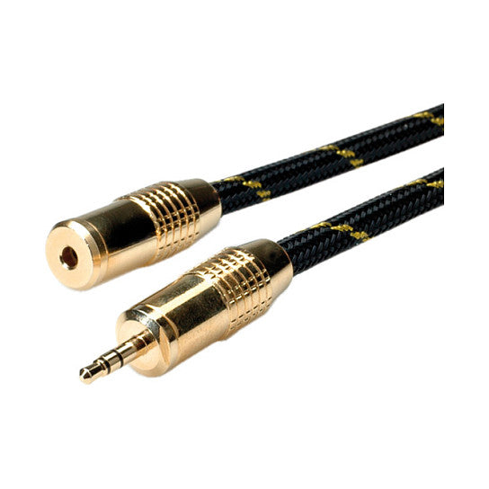 ROLINE GOLD 3.5mm Audio-Verlngerungskabel Stecker / Buchse 2.5m