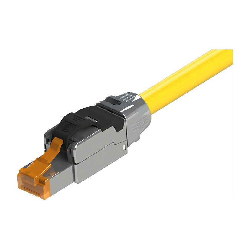 ROLINE S/FTP- PiMF- Patchkabel Kat.8 Class I LSOH Massivdraht gelb 1m