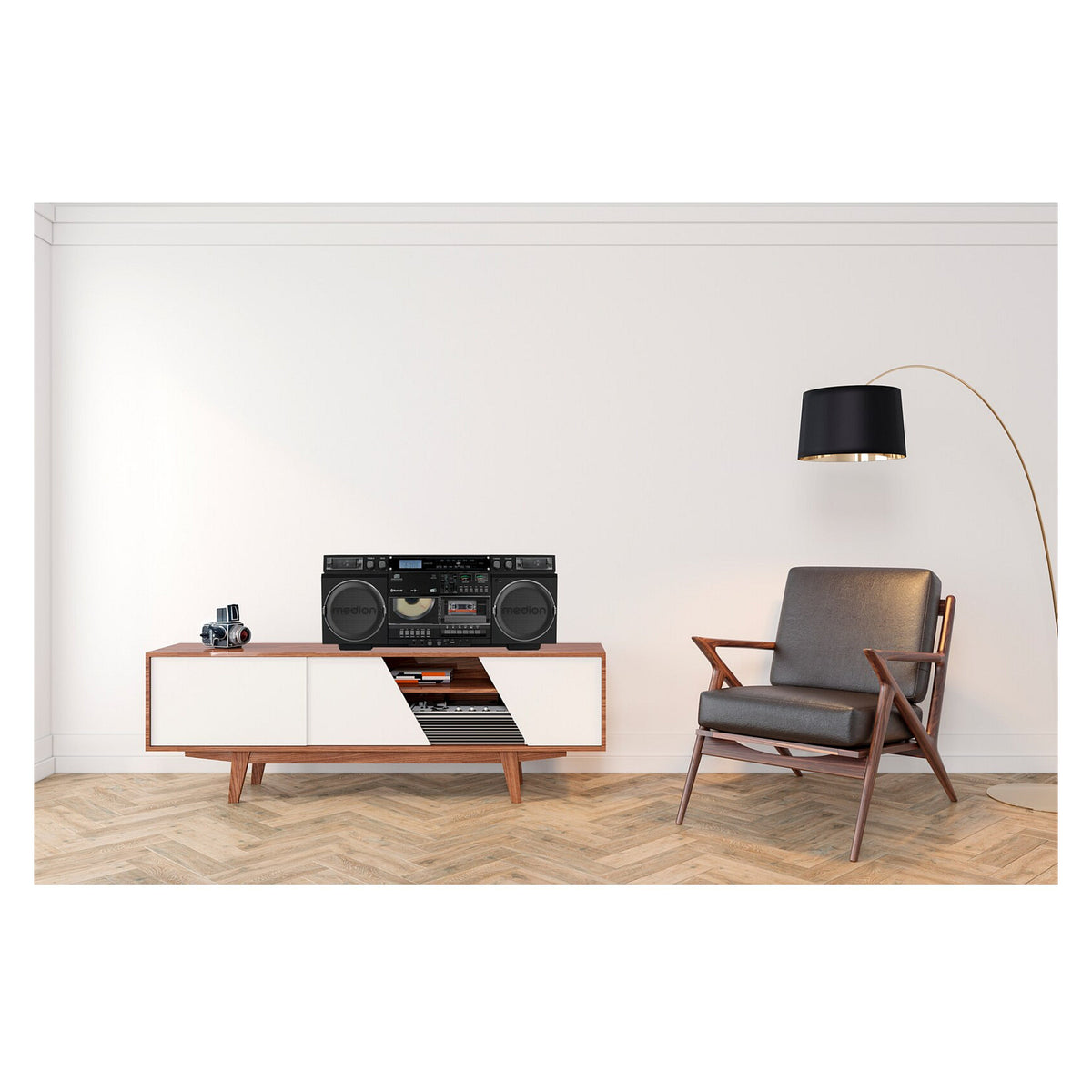 Medion LIFE® P66538 Retro-Boombox schwarz