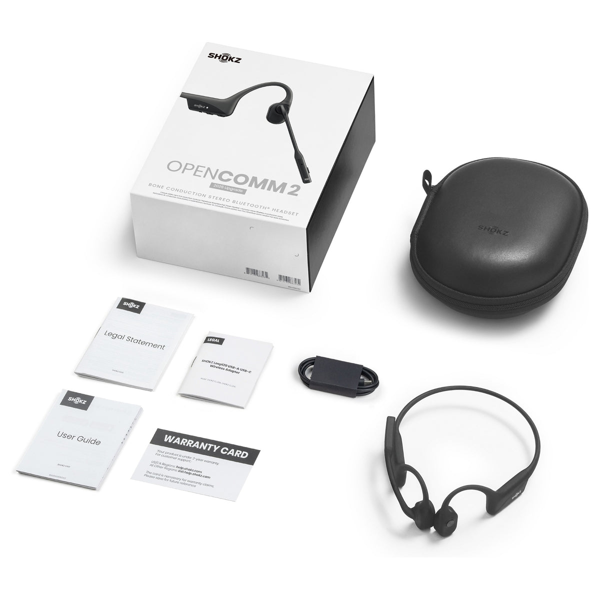 SHOKZ OPENCOMM2 Bluetooth Knochenschall Headset USB C Port