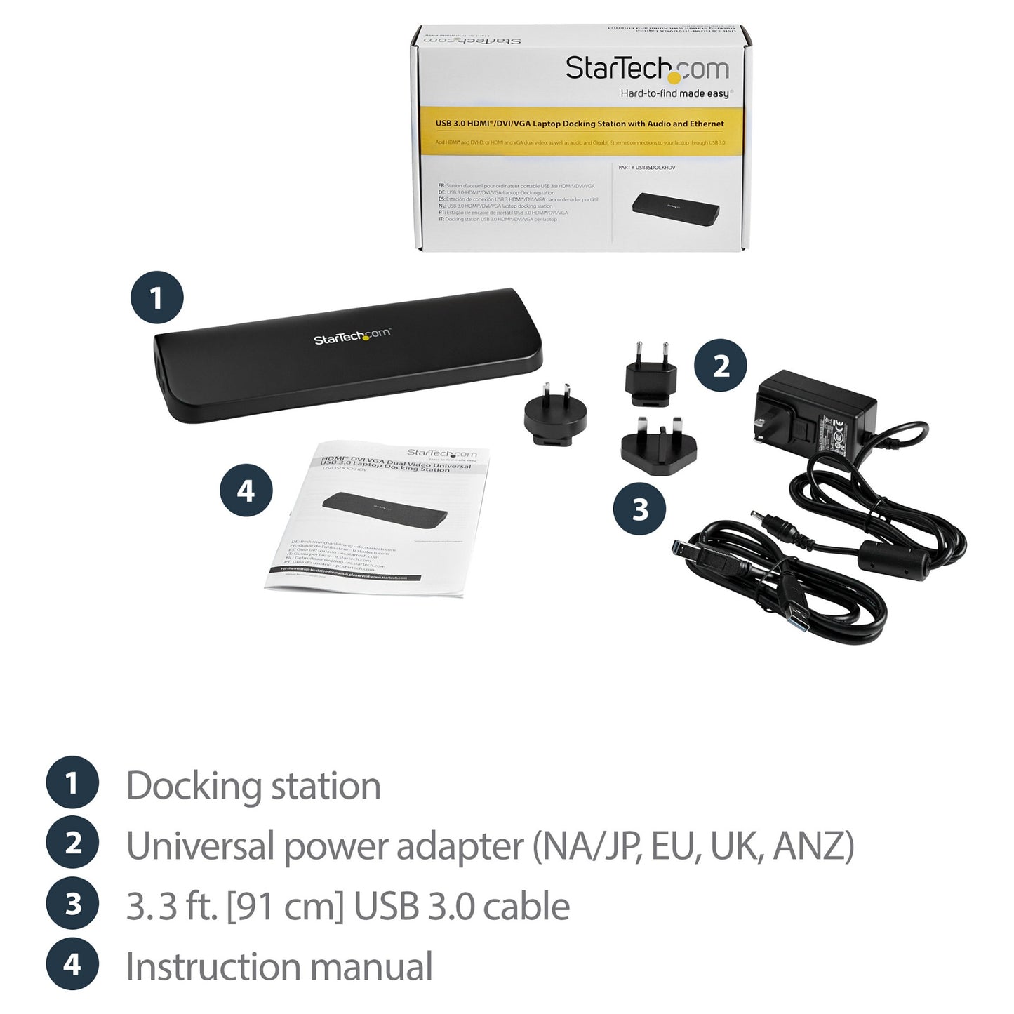 D StarTech DUAL VIDEO USB 3.0 LAPTOP DOCK