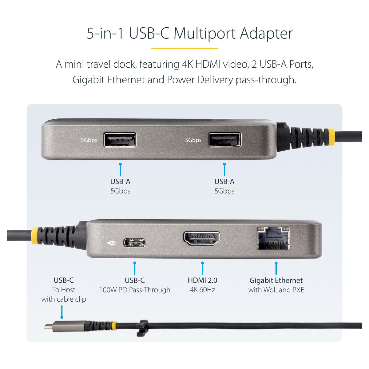 D StarTech USB-C MULTIPORT ADAPTER HDMI
