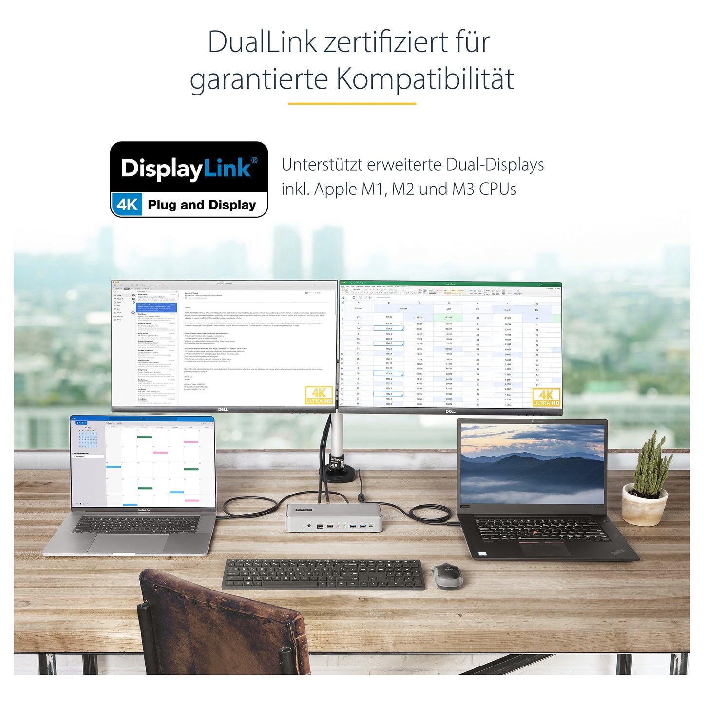 D StarTech 129UE-USBC-KVM-DOCK
