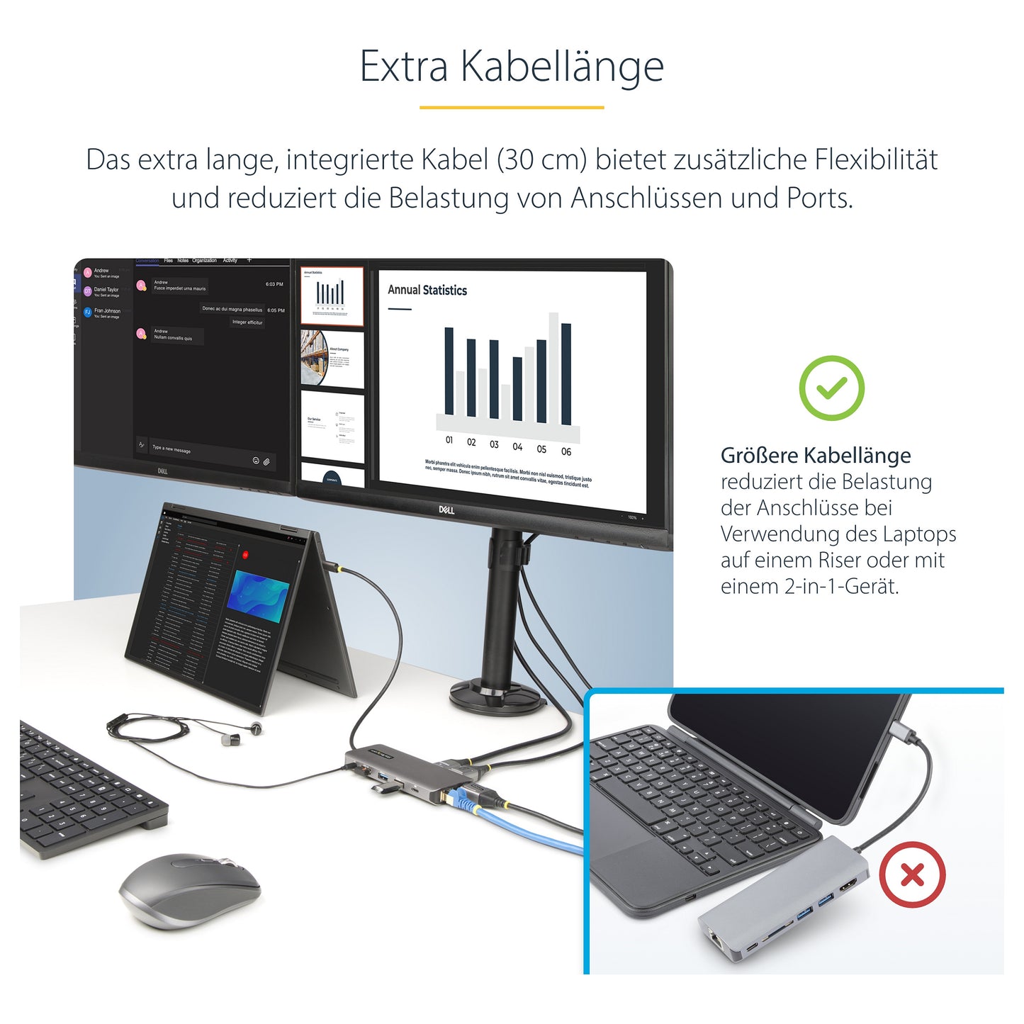 D StarTech USB-C MULTIMONITOR ADAPTER HDMI