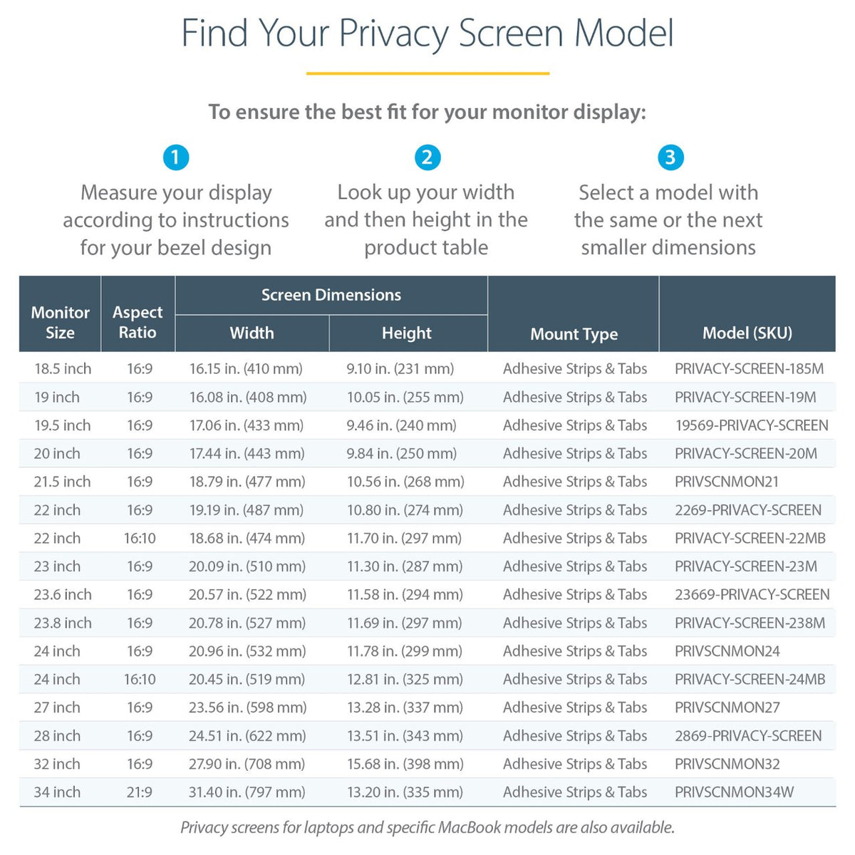 StarTech 19IN. MONITOR PRIVACY SCREEN