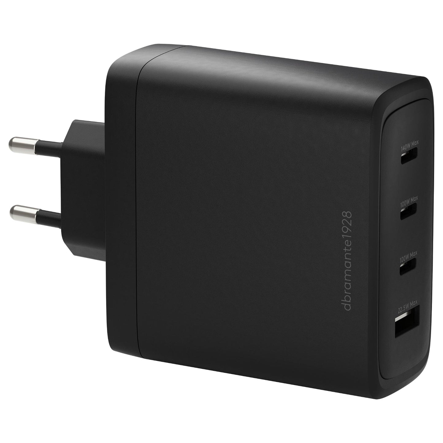dbramante1928 re-charge - Netzteil - 140 Watt - 4 Ausgabeanschlussstellen (3 x USB-C, USB) - Schwarz