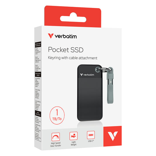 1TB Verbatim Pocket SSD USB 3.2 black/grey retail