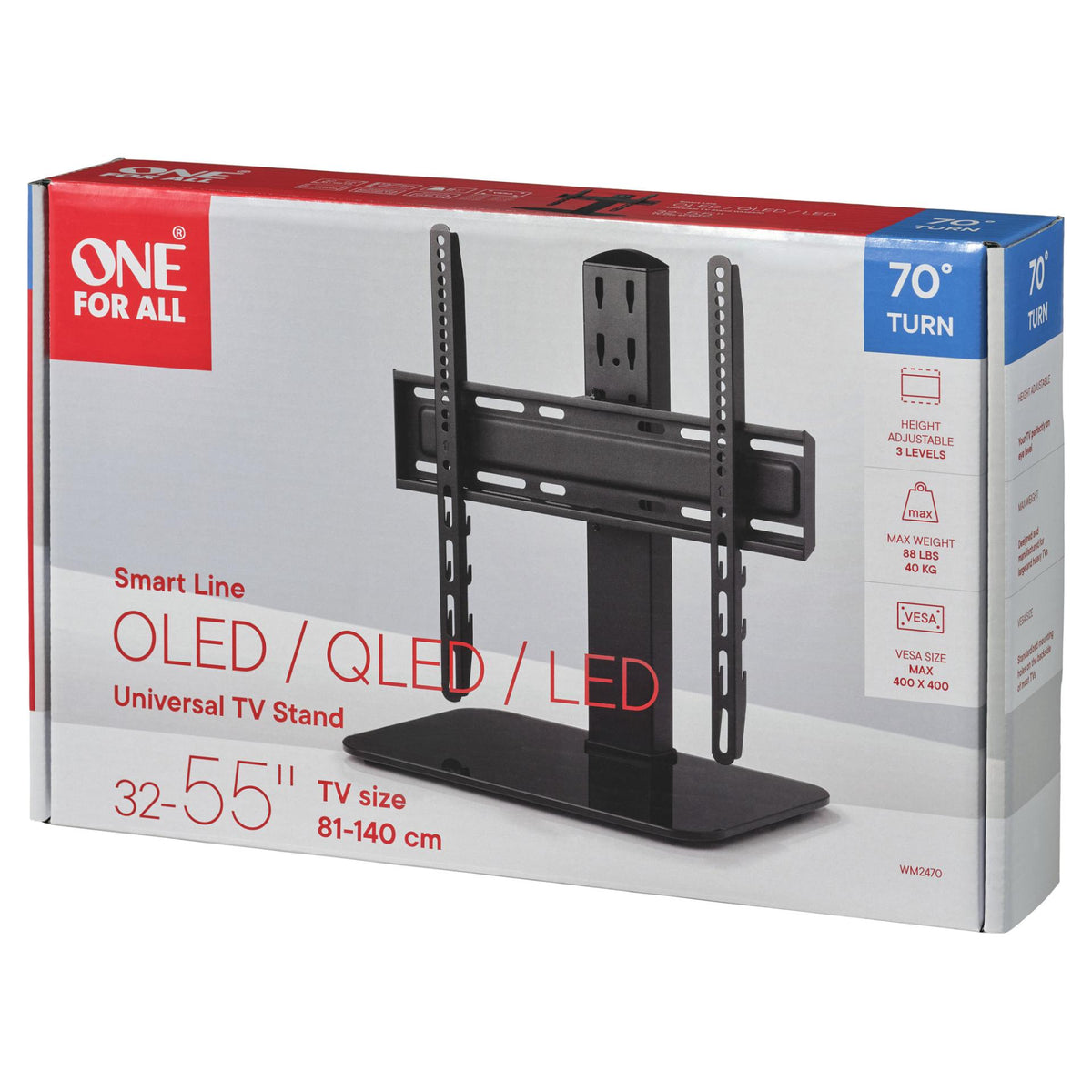 One for all Smart TV-Tischständer Ultra Slim Line WM 2470 (schwarz)