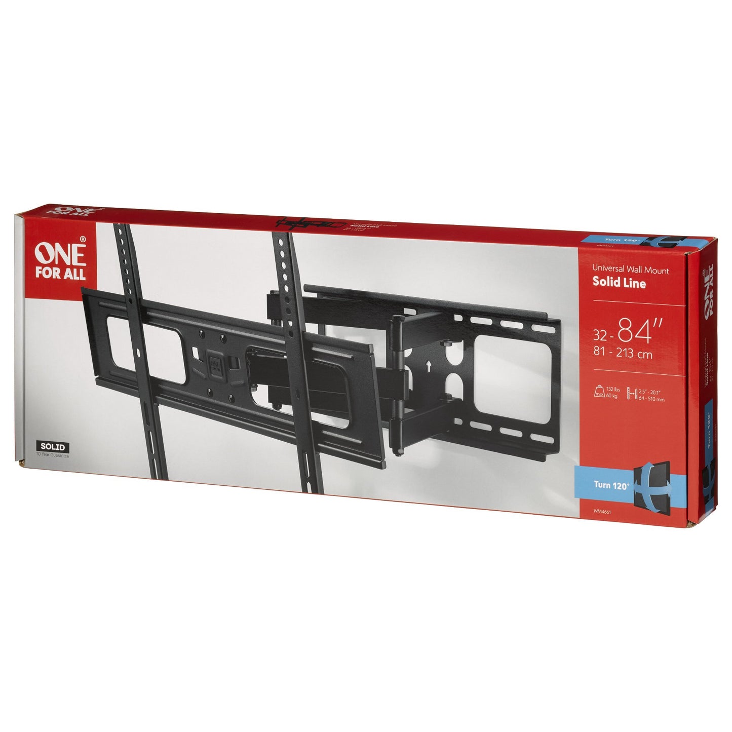 One for all TV-Wandhalterung Drehbar WM4661 (schwarz)