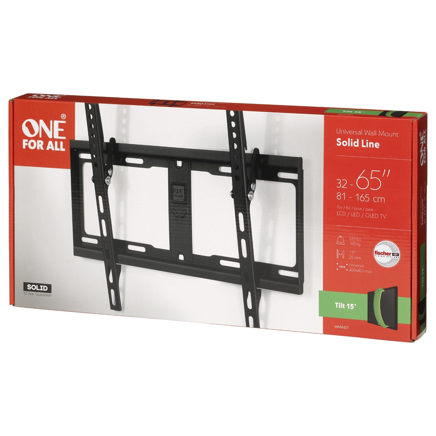 One for all TV Wandhalterung WM4421 (schwarz, ultraflach, neigbar)