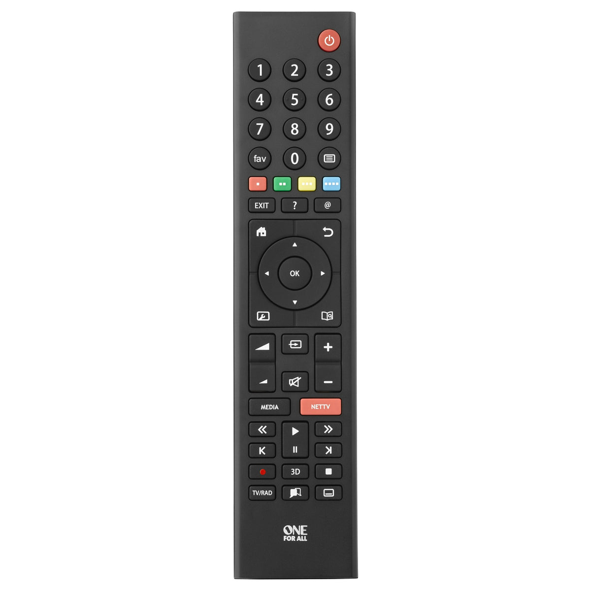 One for all Grundig TV Ersatzfernbedienung (schwarz)