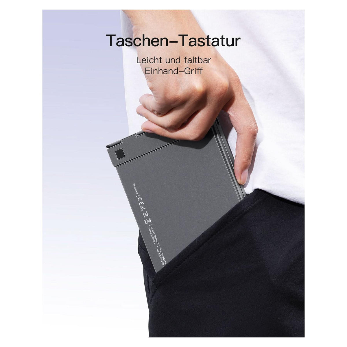 inateck Keyboard Tablet QWERTZ steel gray