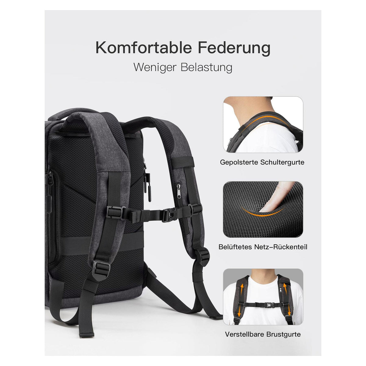 inateck Notebook-Rucksack 14" BP03006-14 black