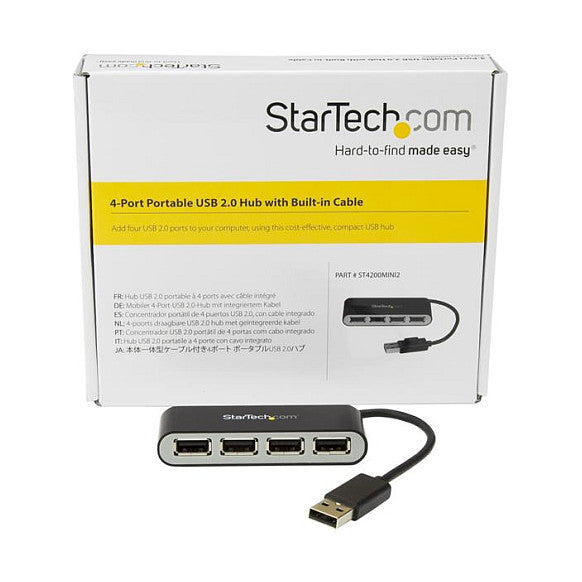 StarTech 4 PORT PORTABLE USB 2.0 HUB