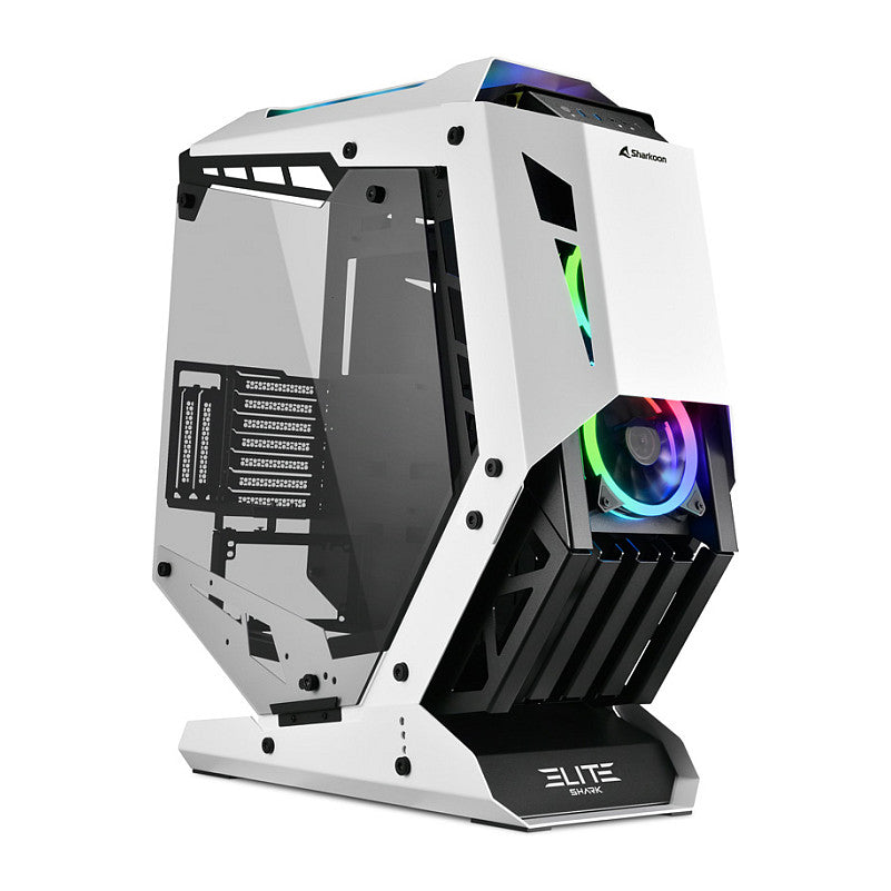 Sharkoon ELITE SHARK CA700 (schwarz/wei, Seitenteil aus gehrtetem Glas)