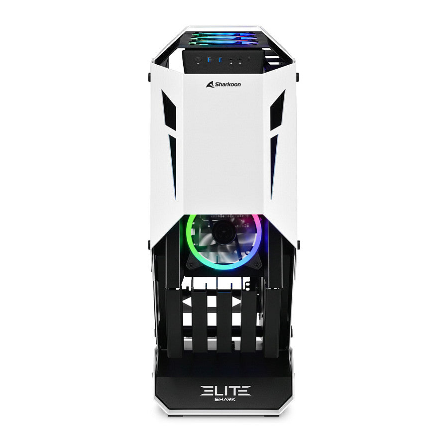 Sharkoon ELITE SHARK CA700 (schwarz/wei, Seitenteil aus gehrtetem Glas)