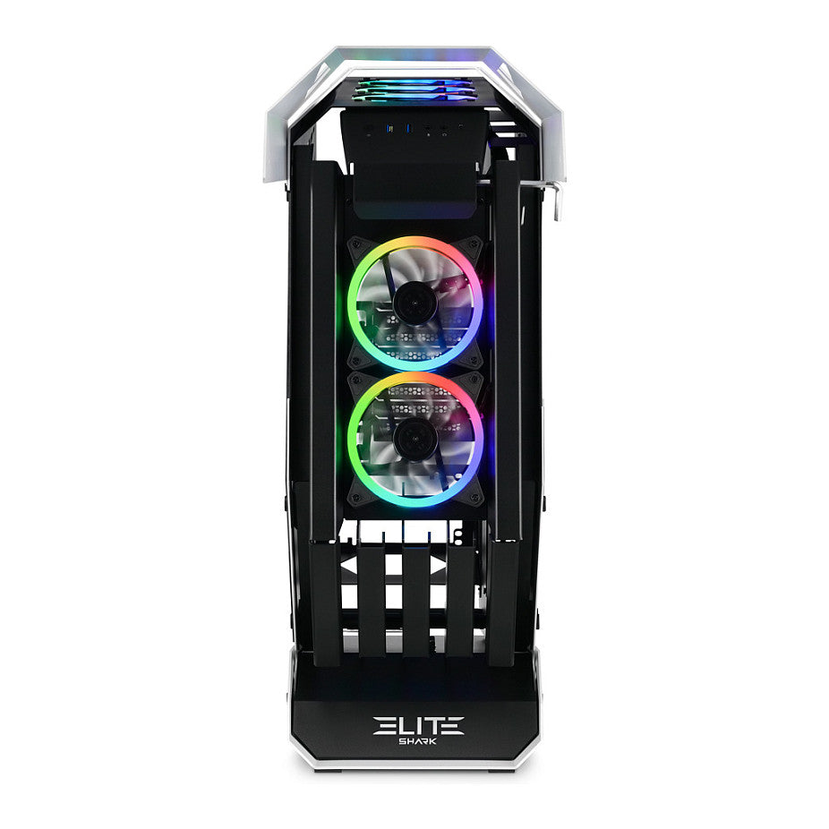 Sharkoon ELITE SHARK CA700 (schwarz/wei, Seitenteil aus gehrtetem Glas)
