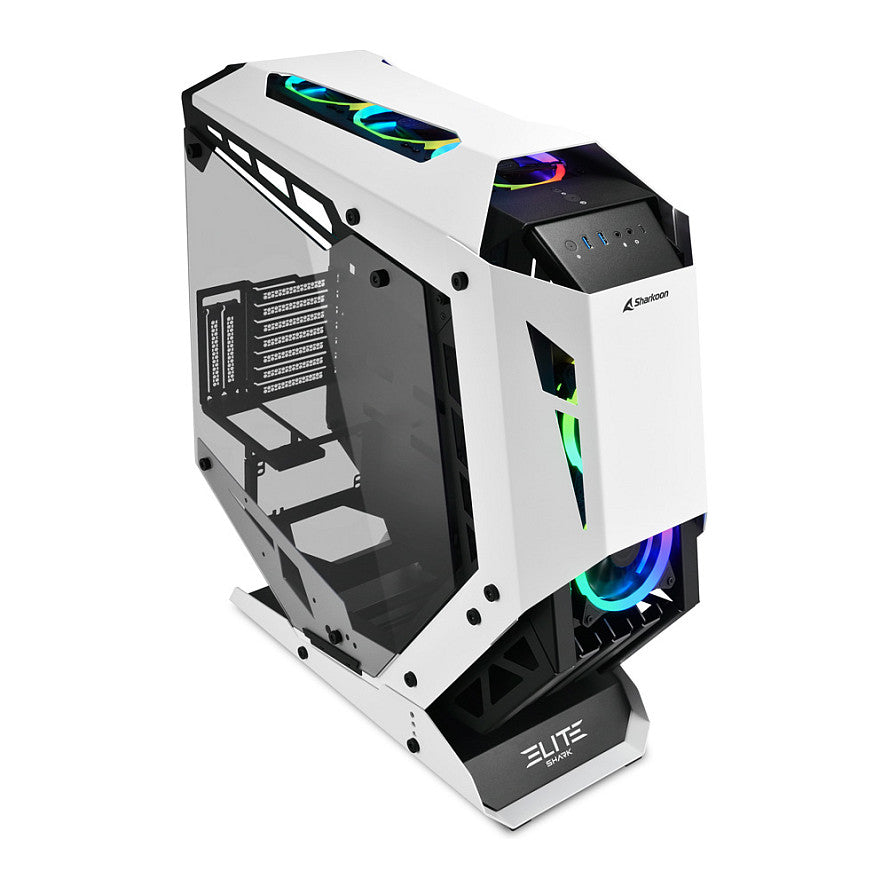 Sharkoon ELITE SHARK CA700 (schwarz/wei, Seitenteil aus gehrtetem Glas)
