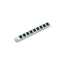 BACHMANN 48,26cm 19Zoll Steckdosenleiste mit 9 x C13 Buchsen Zuleitung mit Schutzkontakt-Stecker