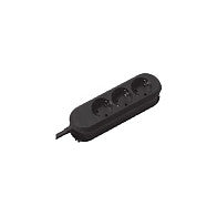 BACHMANN SMART Steckdosenleiste 3x Schutzkontakt geschraubt schwarz 1,5m
