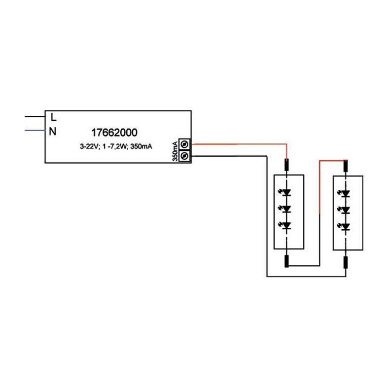 Brumberg 17662000 Konverter rechte. sw on/off 7,2W 230V 350mA